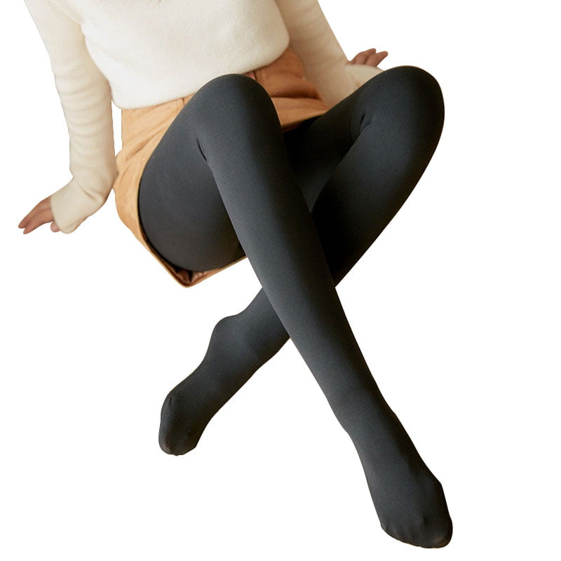 Control Top Opaque Tights for Women Warm Thermal Winter Tights Stretchy Pantyhose Leggings