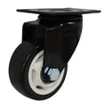 thumbnail image 3 of TECHTONGDA 3" Flat Bottom Swivel Caster Polyurethane Wheels Base Top Plate Double Ball Bearing Wheel, 3 of 4