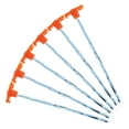 thumbnail image 1 of (6 Pack) ASR Outdoor Universal Galvanized Twisted Metal PVC Camping Gear Canopy Tent Stakes, Orange, 1 of 8