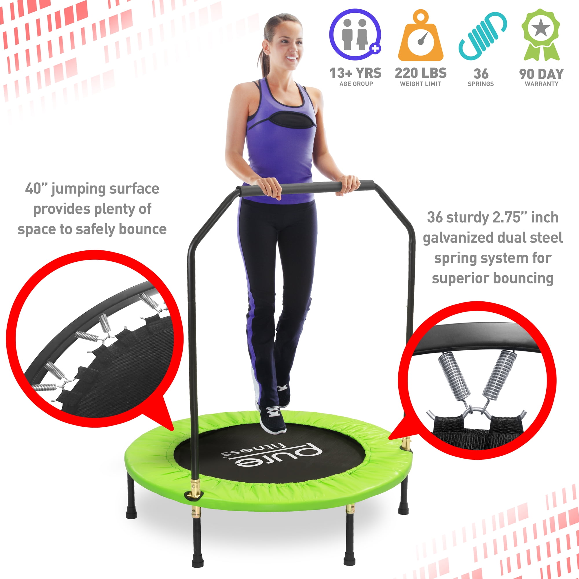 Pure fitness mini trampoline sales