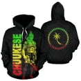thumbnail image 2 of Sudadera con capucha con estampado tribal del sol Lapu Lapu del tatuaje polinesio del escudo de armas del estado de Chuuk en 3D para hombres y niños, 2 of 5