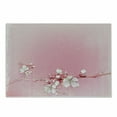thumbnail image 1 of Peach Cutting Board, Japanese Inspired Cherry Blossom Branch Sakura Flowers in Soft Colored Spring Time, Decorative Tempered Glass Cutting and Serving Board, Small Size, Pink White, by Ambesonne, 1 of 1