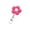 Hot Pink, variant on Clip On ID Card Holder with Clear Card Sleeve Cute 3D Flower Student Name Tag Accessory Heavy Duty Badge Reel for Nurse Teacher Student Office Hospital School