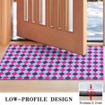 thumbnail image 3 of Pink Purple Checkered Pattern Door Rugs,Washable Non Slip Door Mats Indoor,Decorative Door Mats,Entry Mat Indoor for Entrance,Bedroom,Kitchen,Bathroom,17"x30", 3 of 6