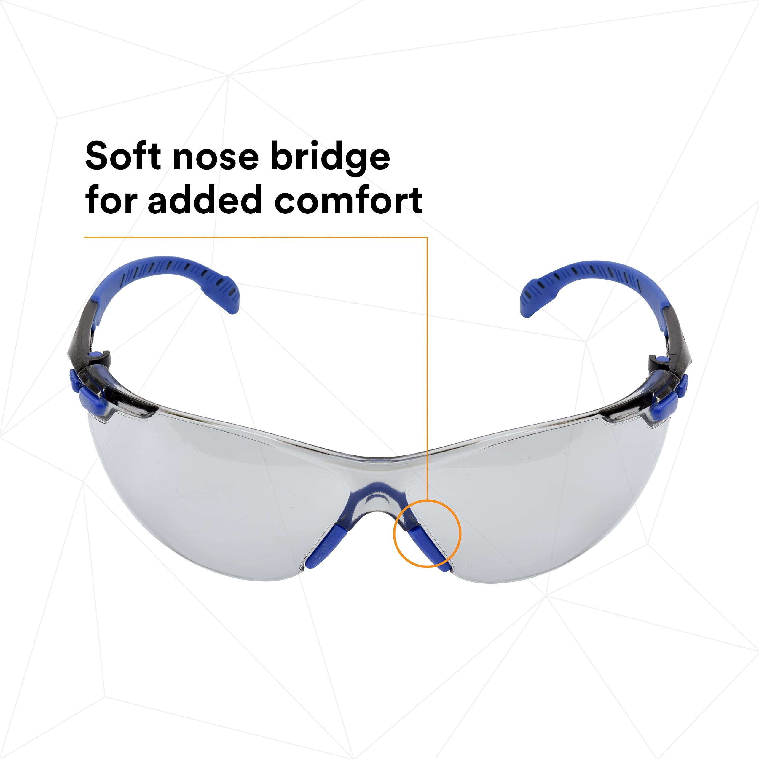 3M Solus 1000-Series Safety Glasses S1107SGAF-KT, Kit, Foam, Strap, BLU/BLK, Indoor/Outdoor GRY Scotchgard Anti-Fog Lens, 20 EA/Case