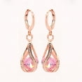 thumbnail image 3 of Drop Earrings For Women and Girls in Six Sparkling Colors, Blue, Red Green, White, Pink, Purple, 3 of 29