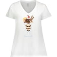 thumbnail image 3 of Inktastic Ice Cream Sundae Women's Plus Size V-Neck T-Shirt, 3 of 5