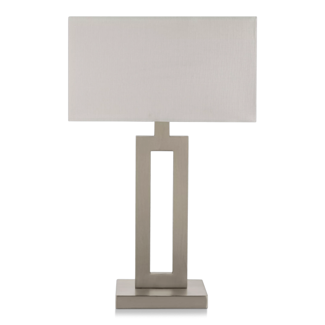 Bouclair White Table Lamp with Metal Base 14 X 22 in (35.5 X 55.8 cm)
