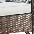 thumbnail image 5 of Outdoor Wicker Rocking Chair With Thick Cushion And Wide Seat Comfortable Patio Rattan Rocker For Garden Relaxation, 5 of 7