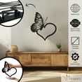 thumbnail image 2 of Violaura Butterfly Heart Metal Wall Art - Easy to Install Hanging Perfect for Home, Living Room Decor (60.0" x 54.0"), 2 of 8