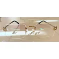 thumbnail image 2 of FRED Lunettes Force 10 Gold Silver Optical Frame Rimless Rope Eyeglasses New 56, 2 of 4