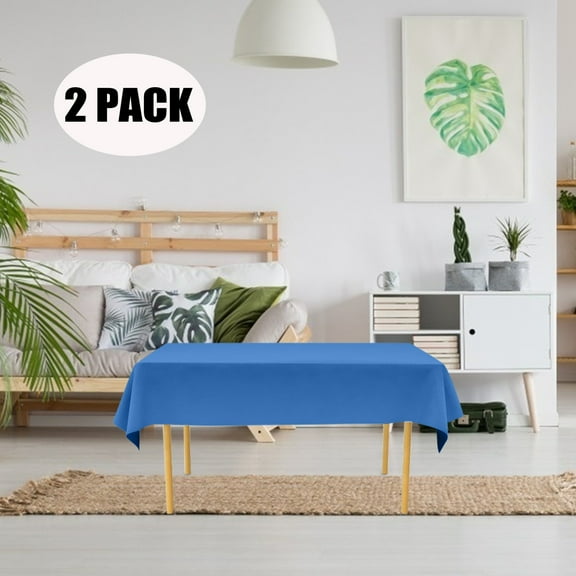 2 Tablecloths Plastic Tablecloths Disposable Table Covers 54 X 108 Inches Shower Cover