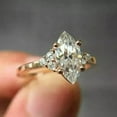 thumbnail image 2 of solitaire jewels 1.5CT Marquise Moissanite 7 Stone Engagement Ring For Women, 10K Yellow Gold, 2 of 5