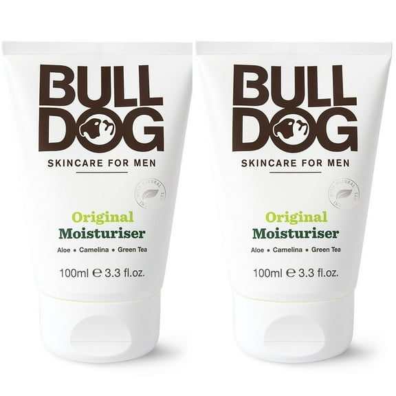 Bulldog Skincare Original Moisturizer For Men (Pack of 2) With 8 Essential Oils, Green Tea, Green Algae, Konjac Mannan and Vitamin E, 3.3 fl. oz. C39