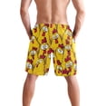 thumbnail image 3 of Cartoon Chickens Their Bodie Pattern Mens Swim Trunks Quick Dry Board Shorts Breathable Fit Beach Shorts Swimwear, 3 of 8