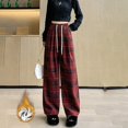 thumbnail image 2 of Sngxgn Women's Wide Leg Pant Comfy Loose Sweatpants High Waist Lounge Casual Pant Workout Joggers Pant(Red,S), 2 of 9