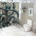 thumbnail image 7 of Orinice Ambesonne Blue Shower Curtain, Nautical Concept Gothic Ocean Fantasy Sailor's Nightmare Siren, Fabric Bathroom Decoration Set 60x72, 7 of 7