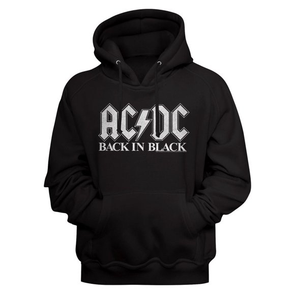 AC/DC Back In Black2 Black Adult Hoodie Sweatshirt