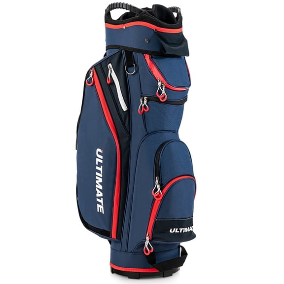 Resenkos Golf Carry Bag,Golf Cart Bag,9.5 Inch Golf Cart Bag with 14 Way Full-Length Dividers Top Organizer-Navy