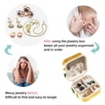thumbnail image 4 of Melon Travel Portable Decorative Box - Square Jewelry Storage and Organizer Box for Rings, Earrings, Necklaces, and Bracelets - Suitable for Girls and Women - Necklace Organizer Box, 4 of 6