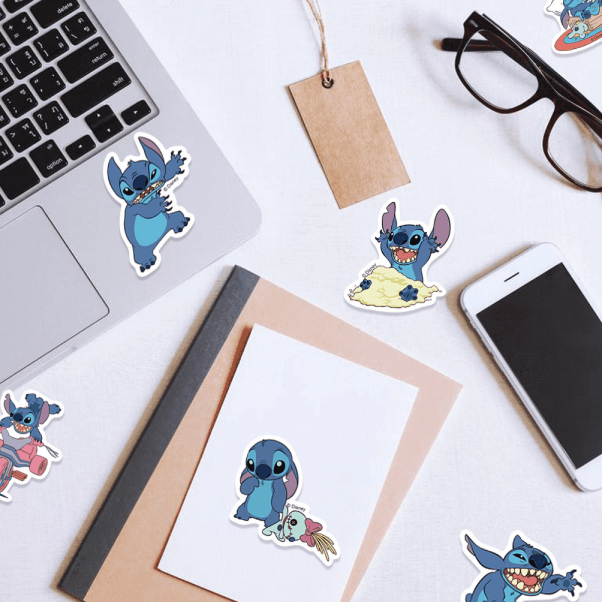 ♡y♡ YIXIGGC 50pcs Cute Stitch Cartoon Stickers, Waterproof Vinyl