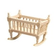 thumbnail image 4 of Simulación Casa de muñecas en miniatura Cunas Escala 1:12 Decoración Cuna Cama Muñeca Cuna de madera para casa de muñecas Habitación Guardería Niños, 4 of 9