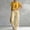 A1-Yellow, variant on Textilo Women's Sets 2 Piece Outfits Cotton Linen Striped Shirts and Pants Short Sleeve Wide Leg Outfits Cozy Loose-Fit Summer Travel Casual Outfits Tracksuit,Blue S