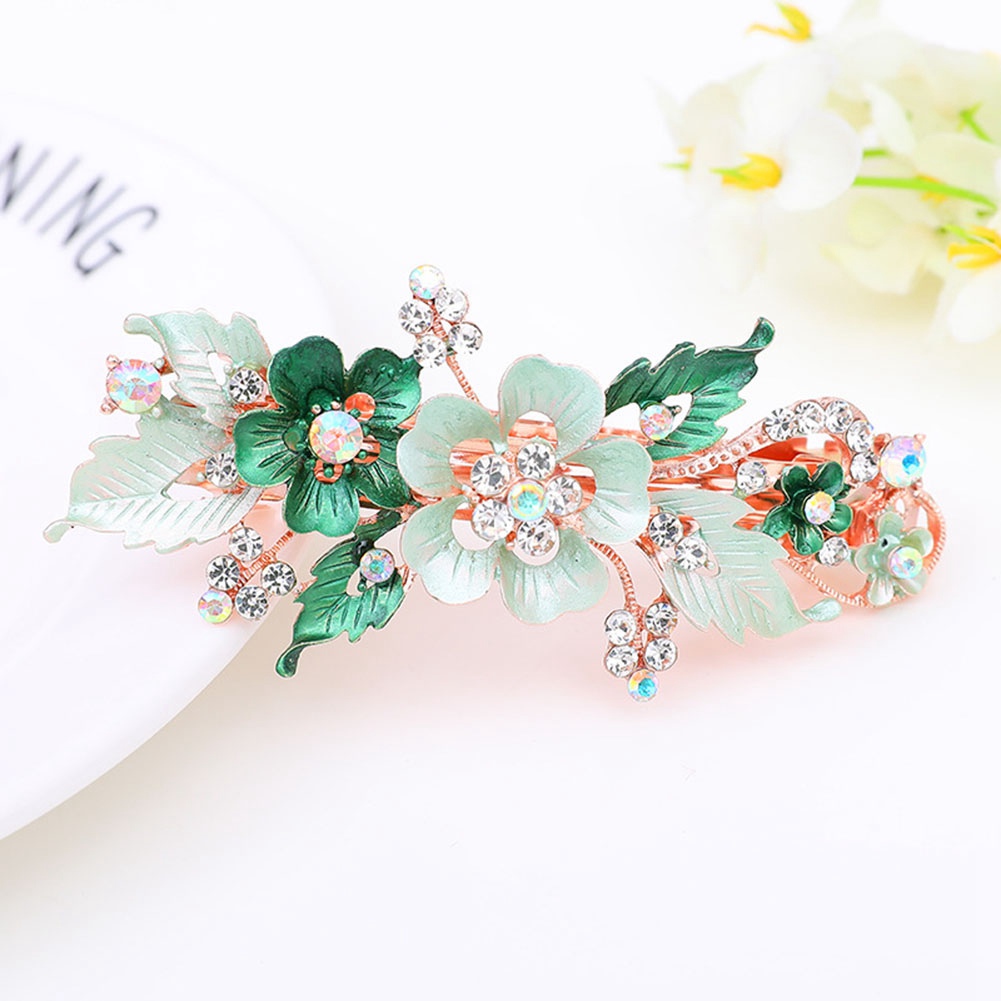 Women Headwear Accessories Flower Barrettes Cute Hairpin Crystal Hair Clip