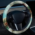 thumbnail image 2 of Hippocampus 14.5 Inch Printing PVC Leather Car Wheel Cover Steering Wheel Cover Auto Accessories, 2 of 6