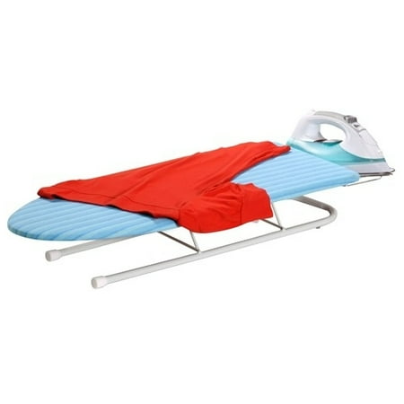 Honey Can Do Tabletop Ironing Board with Retractable Iron Rest, Blue