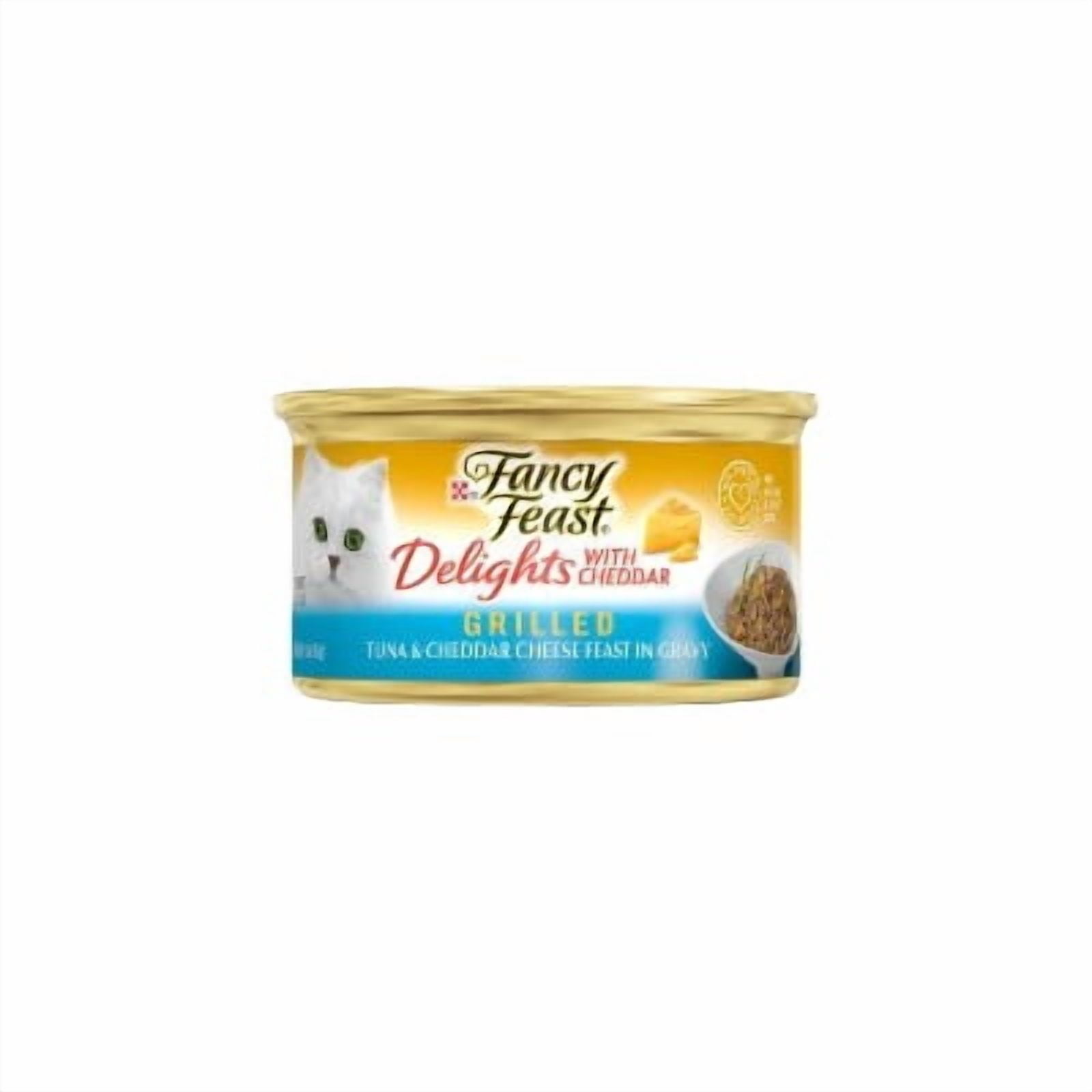 (2 pack) Fancy Feast Cat Food Variety Pack 4 Pack, 3 oz Cans, Gravy Lovers & Delights Grilled Recipes, Gourmet Wet Cat Food Assortment
