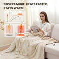 thumbnail image 5 of MARNUR Heated Blanket 72"x84" Faux Fur & Sherpa Electric Blanket with 6 Heat Levels, 10H Timer, LED Display, Machine Washable, Tie-Dye Off-White, 5 of 11
