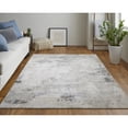 thumbnail image 3 of 5' X 8' Ivory And Gray Abstract Stain Resistant Area Rug, 3 of 5