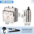 thumbnail image 3 of Zipper Binder with Shoulder Strap 2 inch 3 Ring Waterproof File Folder Organizer Bag 500 Sheet Hand-drawn Flowers and Butterflies, 3 of 8