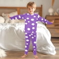thumbnail image 6 of Cloud Pattern Cotton Pajamas 2 Piece Set Sleepwear Soft and Comfortable Homewear Nightwear, 6 of 7