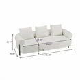 thumbnail image 7 of 78" Modern 3-Seater Beige Upholstered Sofa, Oversized Boucle Fabric Couch with Plush Pillows, Solid Wood Frame for Living Room, Bedroom, Apartment, 7 of 7