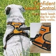 thumbnail image 4 of rabbitgoo No-Pull Pet Harness with 2 Leash Clips  Adjustable Soft Padded  Reflective No-Choke Pet Oxford Vest with Easy Control Handle for Large Dogs  Pink  L, 4 of 9