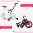 thumbnail image 6 of JMMD Toddler Bike with Push Handle for 18-60 Months Kids, 6-in-1 Foldable Balance Bike with Training Wheels, Pedals, Kids Bike for Boy & Girl, Rosered, 6 of 10