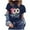 Navy, variant on IROINNID Women's Casual Fashion T-shirt Short Sleeve Happy 100th Day Of School Printed Round Neck Tops