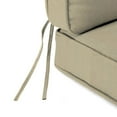 thumbnail image 5 of Jordan Manufacturing 45" x 22" Canvas Pebble Beige Solid Rectangular Outdoor Deep Seating Chair Seat and Back Cushion with Ties and Welt, 5 of 9