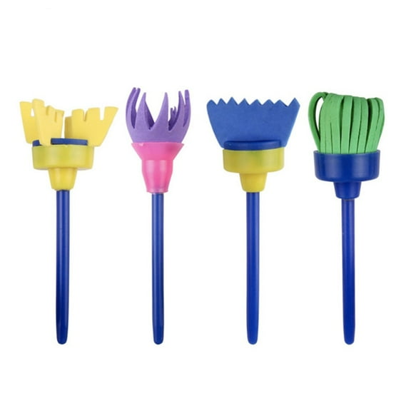 Children's Art Sponge Tools for Graffiti and Painting Premium Rotary Brush Set