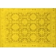 thumbnail image 1 of Ahgly Company Machine Washable Indoor Rectangle Oriental Yellow Traditional Area Rugs, 7' x 9', 1 of 4