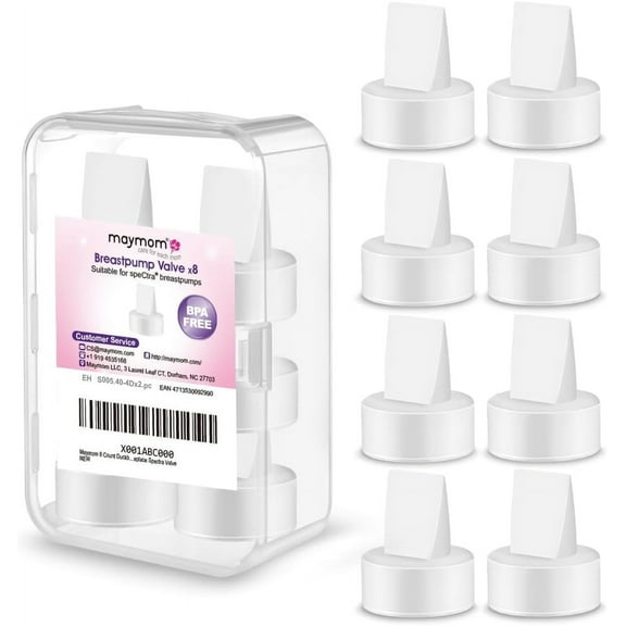 Maymom Duckbill Valves Compatible with Spectra, Replacement Duckbill Valve for Spectra Pump S1 S2 9 Plus Synergy Gold, White Pump Parts Accessories, 8 ct