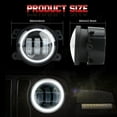 thumbnail image 4 of Pair 4" 30W LED Fog Light Round Front Bumper Lamp Car For Jeep Wrangler JK 07-16, 4 of 10