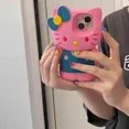 thumbnail image 6 of Cute Sanrio Hello Kitty Bow 3D Stereoscopic Soft Silicone Phone Case For iPhone 16 15 14 13 12 Pro Max Shockproof Soft Cover, 6 of 8