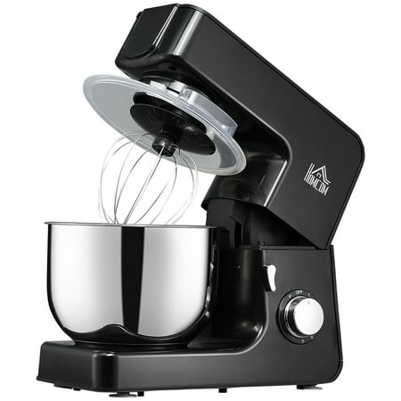 

HOMCOM 6 Qt Stand Mixer with 6+1P Speed 600W and Tilt Head Kitchen Electric Mixer with Stainless Steel Beater Dough Hook and Whisk for Baking Bread Cakes and Cookies Black