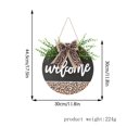 thumbnail image 3 of Welcome Sign Door Farmhouse Board Craft Pendant Porch Decor Ornament, 3 of 9
