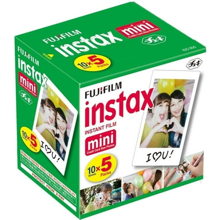 Image of Fuji 96090 Instax Mini Instant Film 10 Sheet 5 Piece White