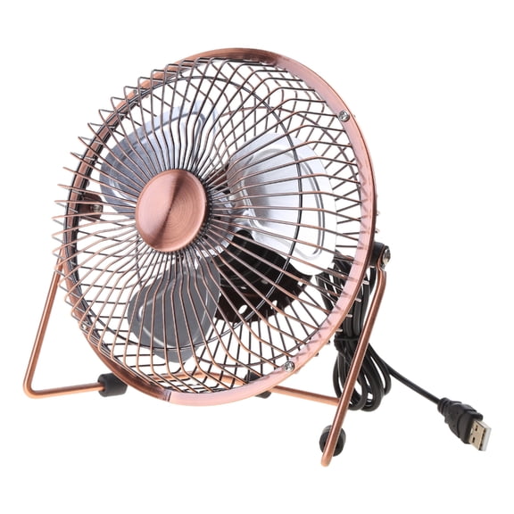 Tizuqe 4/6inch USB Desk Fan Portable Table Cooling Fan Adjustable 360 Degree Rotatable Metal Quiet Electric Fan for Home