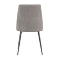 thumbnail image 2 of Weston Home Aurthur Upholstered Dining Chairs, Set of 2, Dark Grey Chenille Fabric, Black Legs, 2 of 9